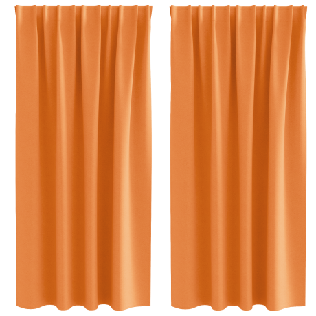 vidaXL Verduisterende gordijnen 2 pcs Oranje 175 x 140 cm Polyester afbeelding2 - 1