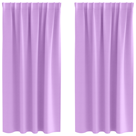 vidaXL Verduisterende gordijnen 2 pcs Paars 175 x 140 cm Polyester afbeelding2 - 1
