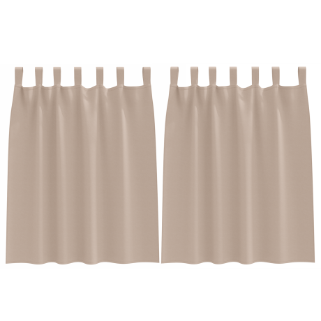 vidaXL Verduisterende gordijnen 2 pcs Taupe 140 x 140 cm Polyester afbeelding2 - 1