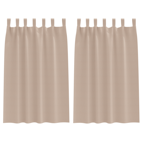 vidaXL Verduisterende gordijnen 2 pcs Taupe 175 x 140 cm Polyester afbeelding2 - 1