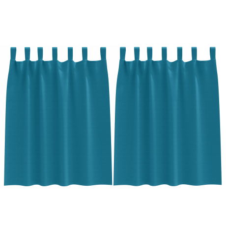 vidaXL Verduisterende gordijnen 2 pcs Turquoise 140 x 140 cm Polyester afbeelding2 - 1