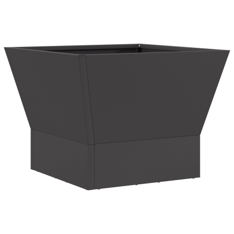 vidaXL Vierkante Vuurkorf Zwart 40x40x30 cm Staal afbeelding2 - 1
