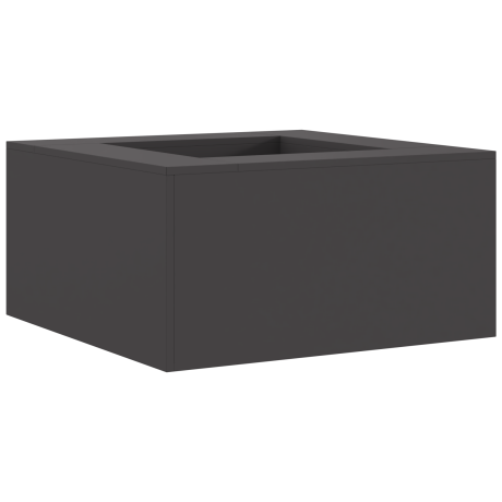 vidaXL Vierkante Vuurkorf Zwart 80x80x40 cm Staal afbeelding2 - 1