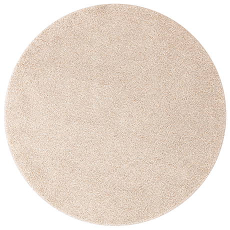 vidaXL Vloerkleed shaggy met latex onderkant ø120 cm crèmekleurig afbeelding2 - 1
