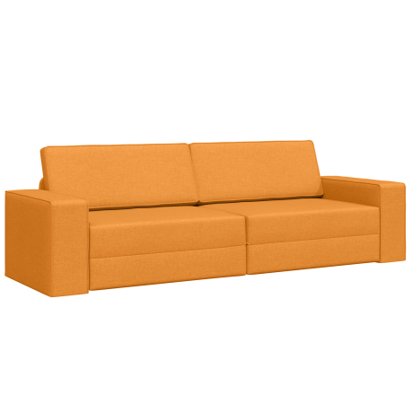 vidaXL Vloersofa Bed 2-in-1 Dongeel 245x150x60,5 cm Stof afbeelding2 - 1