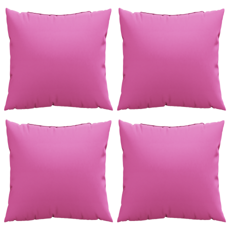 vidaXL voorkeurskussens 4 stuks Roze 40x40 cm Stof afbeelding2 - 1