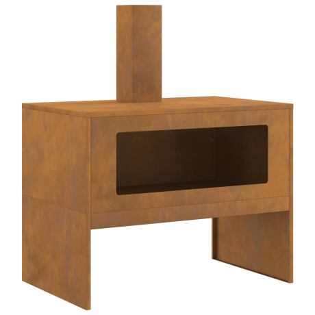 vidaXL Vuurkorf met Schoorsteen 80x50x96 cm Weerbestendig Staal afbeelding2 - 1