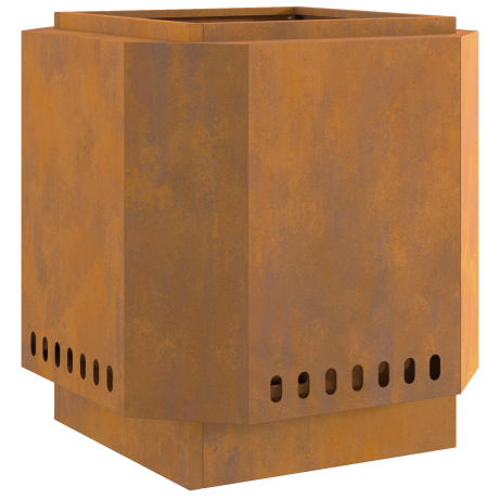vidaXL Vuurkorf rookvrij 48x48x51 cm cortenstaal afbeelding2 - 1