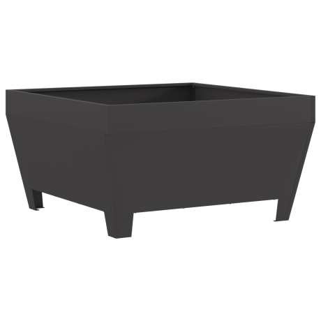 vidaXL Vuurkorf vierkant 80x80x43 cm staal zwart afbeelding2 - 1