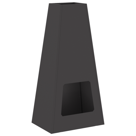 vidaXL Vuurkorf Zwart 50x35x100 cm Staal afbeelding2 - 1