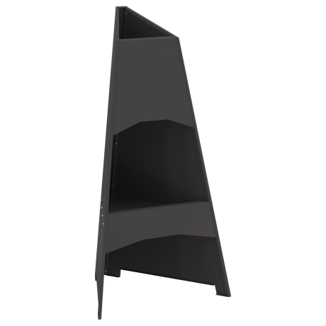 vidaXL Vuurschaal Piramide Zwart 50x45x95 cm Staal afbeelding2 - 1