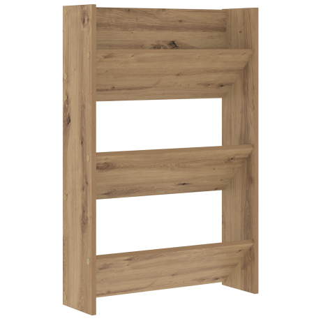 vidaXL Schoenenkast Artisan Eiken 60 x 18 x 90 cm Bewerkt hout afbeelding2 - 1