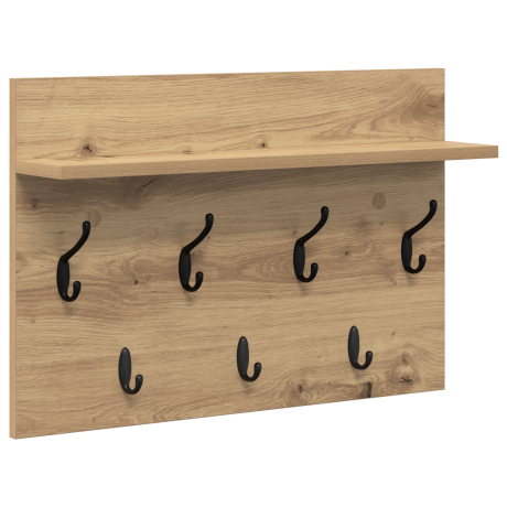 vidaXL Wandgemonteerde kapstok artisanaal eikenkleurig 60 x 40 x 12 cm afbeelding2 - 1