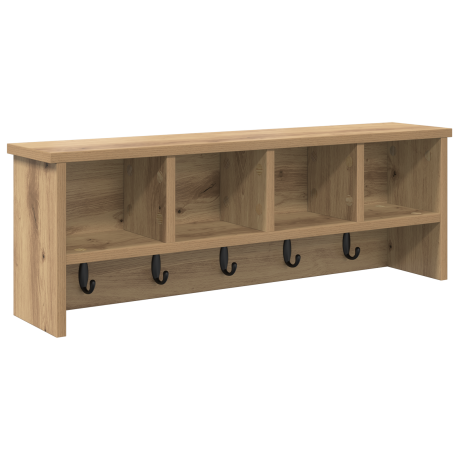 vidaXL Wandgemonteerde kapstok artisanaal eikenkleurig 75 x 16 x 26 cm afbeelding2 - 1