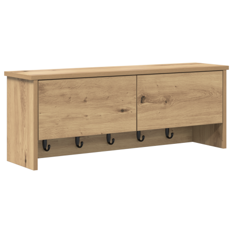 vidaXL Wandgemonteerde kapstok artisanaal eikenkleurig 80 x 20 x 30 cm afbeelding2 - 1