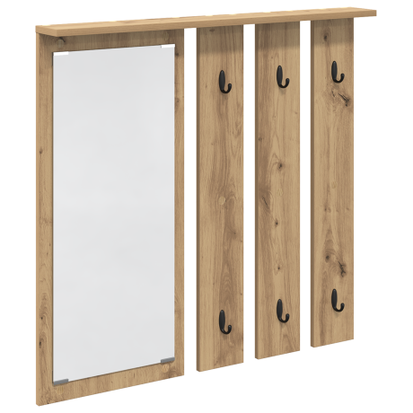 vidaXL Wandgemonteerde kapstok artisanaal eikenkleurig 84 x 10 x 80 cm afbeelding2 - 1