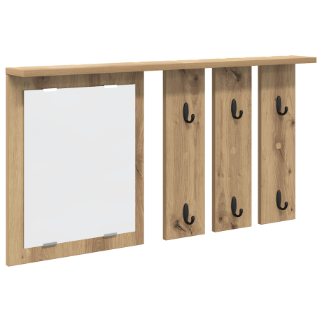 vidaXL Wandgemonteerde kapstok artisanaal eikenkleurig 85 x 10 x 45 cm afbeelding2 - 1