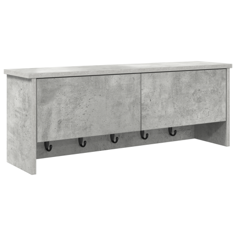 vidaXL Wandgemonteerde kapstok Betongrijs 80 x 20 x 30 cm Bewerkt hout afbeelding2 - 1