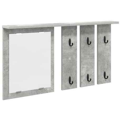 vidaXL Wandgemonteerde kapstok Betongrijs 85 x 10 x 45 cm Bewerkt hout afbeelding2 - 1