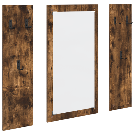 vidaXL Wandgemonteerde kapstok Gerookt eiken 96 x 1.5 x 90 cm afbeelding2 - 1