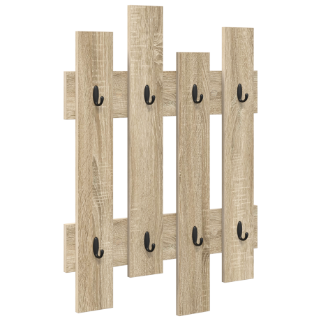 vidaXL Wandgemonteerde kapstok met opslag Sonoma eiken 60 x 3 x 82 cm afbeelding2 - 1