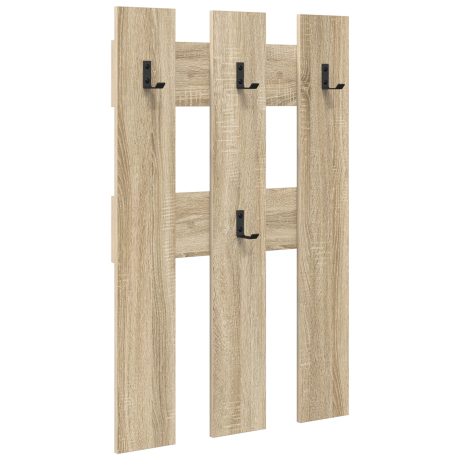 vidaXL Wandgemonteerde kapstok met opslag Sonoma eiken 65 x 3 x 100 cm afbeelding2 - 1