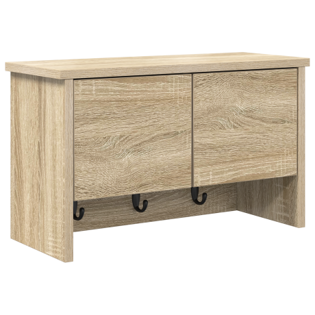 vidaXL Wandgemonteerde kapstok met plank Sonoma eiken 50 x 20 x 30 cm afbeelding2 - 1