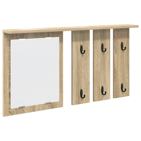 vidaXL Wandgemonteerde kapstok met plank Sonoma eiken 85 x 10 x 45 cm afbeelding2 - 1