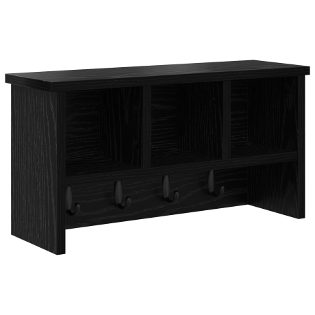 vidaXL Wandgemonteerde kapstok met plank Zwart eiken 50 x 16 x 26 cm afbeelding2 - 1
