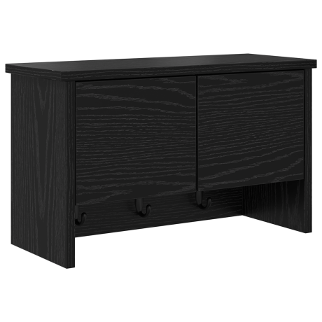 vidaXL Wandgemonteerde kapstok met plank Zwart eiken 50 x 20 x 30 cm afbeelding2 - 1