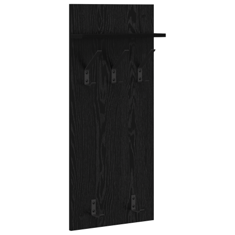 vidaXL Wandgemonteerde kapstok met plank Zwart eiken 90 x 40 x 10 cm afbeelding2 - 1