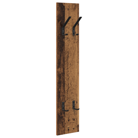 vidaXL Wandgemonteerde kapstok Oud hout 20 x 1,5 x 100 cm Bewerkt hout afbeelding2 - 1
