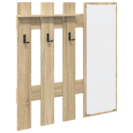 vidaXL Wandgemonteerde kapstok Sonoma eiken 100 x 10 x 100 cm afbeelding2 - 1