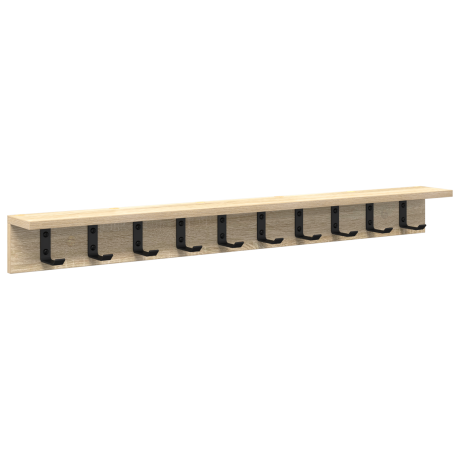 vidaXL Wandgemonteerde kapstok Sonoma eiken 100 x 10.5 x 10.5 cm afbeelding2 - 1