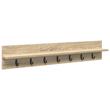 vidaXL Wandgemonteerde kapstok Sonoma eiken 100 x 10.5 x 18 cm afbeelding2 - 1