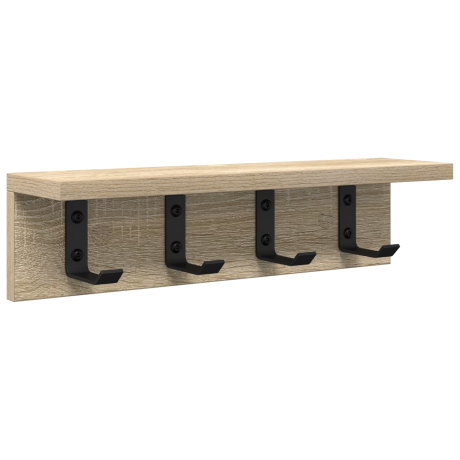 vidaXL Wandgemonteerde kapstok Sonoma eiken 40 x 10.5 x 10.5 cm afbeelding2 - 1