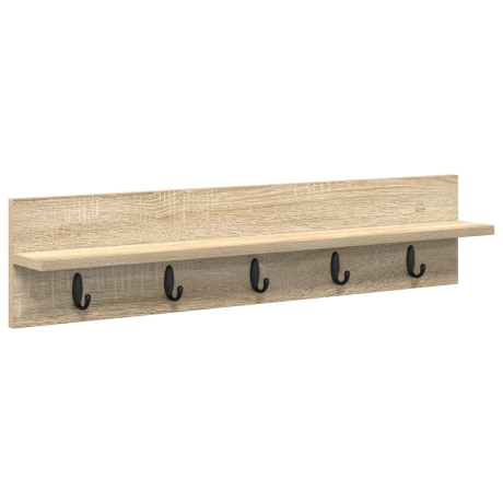 vidaXL Wandgemonteerde kapstok Sonoma eiken 80 x 10.5 x 18 cm afbeelding2 - 1