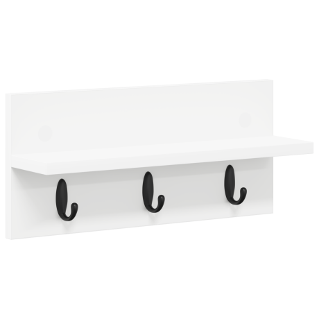 vidaXL Wandgemonteerde kapstok Wit 40 x 10.5 x 18 cm Bewerkt hout afbeelding2 - 1