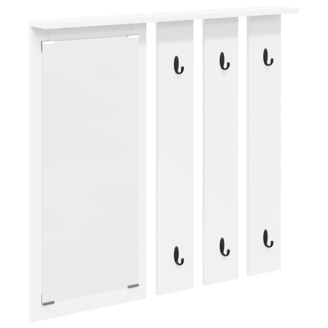 vidaXL Wandgemonteerde kapstok Wit 84 x 10 x 80 cm Bewerkt hout afbeelding2 - 1