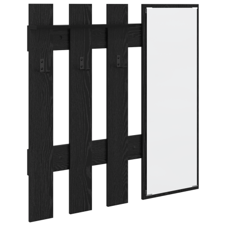 vidaXL Wandgemonteerde kapstok Zwart eiken 100 x 10 x 100 cm afbeelding2 - 1