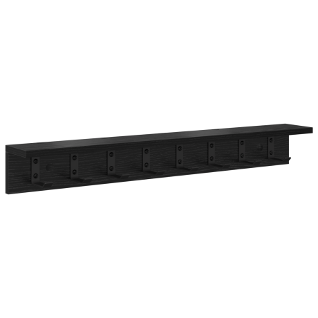 vidaXL Wandgemonteerde kapstok Zwart eiken 80 x 10.5 x 10.5 cm afbeelding2 - 1