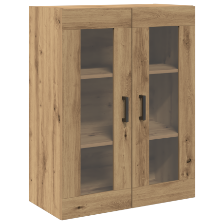 vidaXL Wandkast met glazen deuren 69,5x34x90 cm artisanaal eiken afbeelding2 - 1