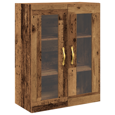 vidaXL Wandkast met glazen deuren 69,5x34x90 cm oud houtkleurig afbeelding2 - 1