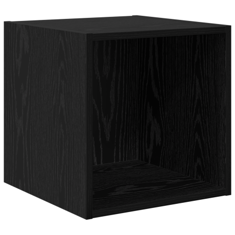 vidaXL Wandkast met plank Zwart Eiken 37 x 37 x 37 cm Bewerkt hout afbeelding2 - 1
