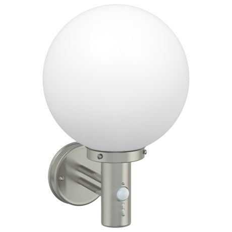 vidaXL Wandlamp voor Buiten met Sensor Zilver RVS IP44 afbeelding2 - 1