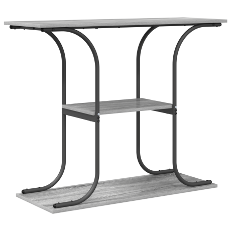 vidaXL Wandtafel Grijs sonoma 101 x 35 x 80.5 cm Bewerkt hout afbeelding2 - 1