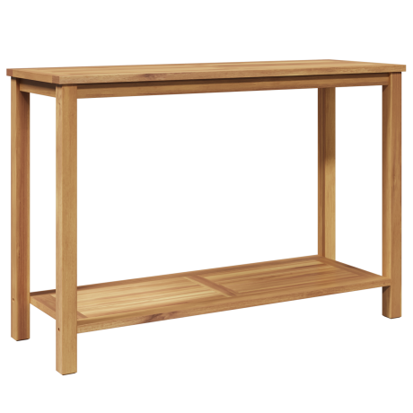 vidaXL Wandtafel met opslag Bruin 110 x 40 x 75 cm Massief Teakhout afbeelding2 - 1