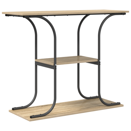 vidaXL Wandtafel Sonoma eiken 101 x 35 x 80.5 cm Bewerkt hout afbeelding2 - 1