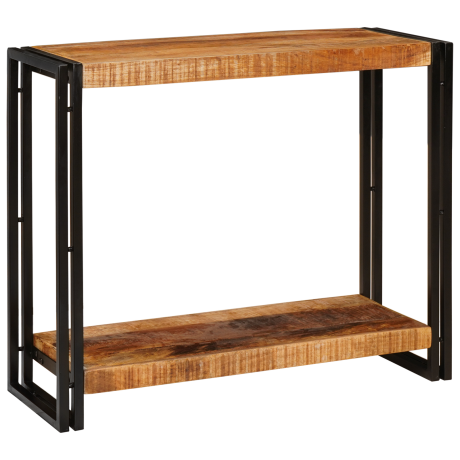 vidaXL Wandtafels Bruin 90 x 33 x 75 cm Massief ruw mangohout afbeelding2 - 1