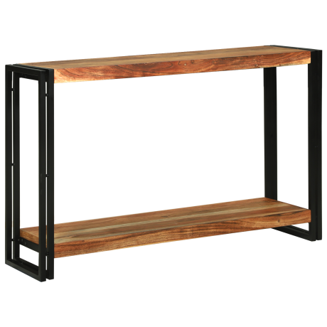 vidaXL Wandtafels met plank Bruin 120 x 33 x 75 cm Massief acaciahout afbeelding2 - 1